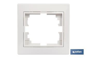 Placca decorativa per prese elettriche da incasso | Per 1 elemento | Disponibile in bianco e nero - Cofan