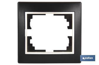Placca decorativa per prese elettriche da incasso | Per 1 elemento | Disponibile in bianco e nero - Cofan