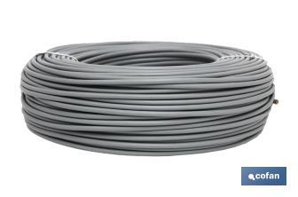 Rollo Cable Eléctrico H07V-K de 100 m | Sección de cable de varias medidas | Color: Gris - Cofan