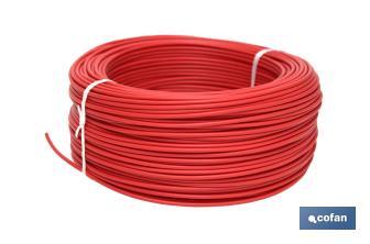 Rollo Cable Eléctrico de 100 m | H07V-K | Sección 1 x 1,5 mm2 | Color rojo - Cofan