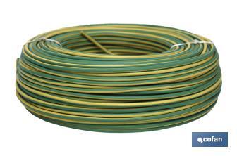 Rollo Cable Eléctrico de 100 m H07V-K | Sección de cable en varias medidas | Color: Verde - Cofan
