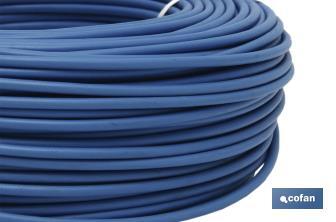 Rollo Cable Eléctrico de 100 m | H07V-K | Sección de cable de varias medidas | Color: Azul - Cofan