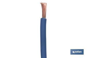 Rollo Cable Eléctrico de 100 m | H07V-K | Sección de cable de varias medidas | Color: Azul - Cofan