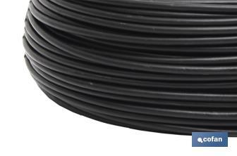 Rollo de Cable Eléctrico H07V-K | Sección de cable de varias medidas | Longitud: 100 m | Color: Negro - Cofan