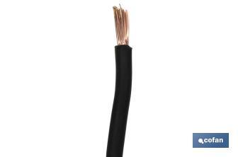 Rollo de Cable Eléctrico H07V-K | Sección de cable de varias medidas | Longitud: 100 m | Color: Negro - Cofan