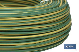 Rollo Cable Eléctrico de 100 m H07V-K | Sección de cable en varias medidas | Color: Verde - Cofan