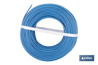 Rollo Cable Eléctrico de 100 m | H07V-K | Sección de cable de varias medidas | Color: Azul - Cofan