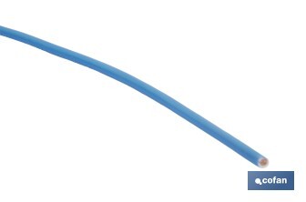 Rollo Cable Eléctrico de 100 m | H07V-K | Sección de cable de varias medidas | Color: Azul - Cofan