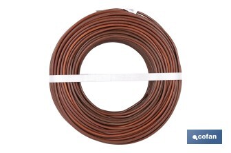 Rollo Cable Eléctrico  H07V-K de 100 m | Sección de cable de varias medidas | Color: Marrón - Cofan