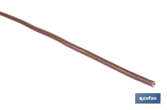 Rollo Cable Eléctrico  H07V-K de 100 m | Sección de cable de varias medidas | Color: Marrón - Cofan