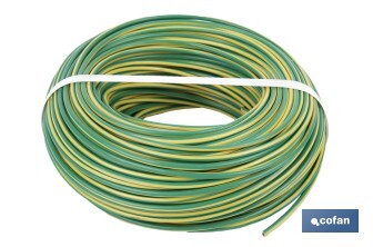 Rollo Cable Eléctrico de 100 m H07V-K | Sección de cable en varias medidas | Color: Verde - Cofan