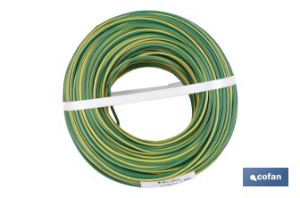 Rollo Cable Eléctrico de 100 m H07V-K | Sección de cable en varias medidas | Color: Verde - Cofan
