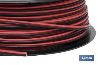 Electric Cable Roll of 100m | Parallel | Cable cross section of various sizes | Black and red - Cofan