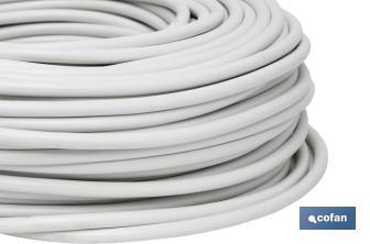 Rolo Cabo Eléctrico de 100 m | PVC H05VV-F | Secção 3 x 1 mm2 | Cor Branco - Cofan