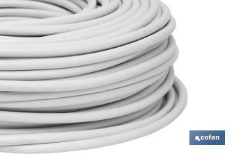 Rolo Cabo Eléctrico de 100 m | PVC H05VV-F | Secção 3 x 1,5 mm2 | Cor Branco - Cofan