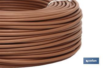 Rollo Cable Eléctrico  H07V-K de 100 m | Sección de cable de varias medidas | Color: Marrón - Cofan