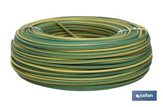 Rollo Cable Eléctrico de 100 m H07V-K | Sección de cable en varias medidas | Color: Verde - Cofan