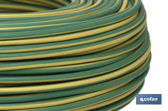 Rollo Cable Eléctrico de 100 m H07V-K | Sección de cable en varias medidas | Color: Verde - Cofan