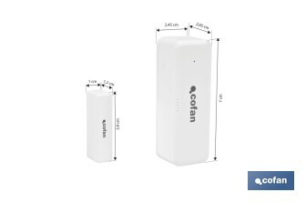 Sensor inteligente para puertas y ventanas | Conexión WiFi y Bluetooth | Funciona con aplicación Smart Life o Tuya | Compatible con Alexa y Google | Protección antirrobo - Cofan