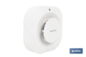 Detector de humo inteligente | Conexión WiFi y Bluetooth | Aplicación Smart Life o Tuya | Compatible con Alexa y Google | Seguridad en el hogar - Cofan
