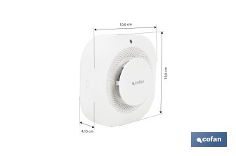 Detetor de fumo inteligente | Ligação WiFi e Bluetooth | Aplicação Smart Life ou Tuya | Compatível com Alexa e Google | Segurança doméstica - Cofan