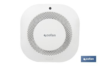 Detector de humo inteligente | Conexión WiFi y Bluetooth | Aplicación Smart Life o Tuya | Compatible con Alexa y Google | Seguridad en el hogar - Cofan