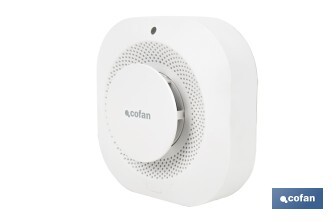Detector de humo inteligente | Conexión WiFi y Bluetooth | Aplicación Smart Life o Tuya | Compatible con Alexa y Google | Seguridad en el hogar - Cofan