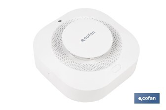 Detector de humo inteligente | Conexión WiFi y Bluetooth | Aplicación Smart Life o Tuya | Compatible con Alexa y Google | Seguridad en el hogar - Cofan