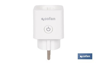 Enchufe inteligente con conexión WiFi y Bluetooth | Aplicación Smart Life o Tuya | Compatible con Alexa y Google | Control remoto | Con protección infantil - Cofan