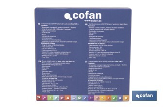 Base de enchufe inteligente con USB y tipo C | Conexión WiFi y Bluetooth | Aplicación: Smart Life o Tuya | Compatible con Alexa y Google | Control remoto, temporizador y protección infantil - Cofan