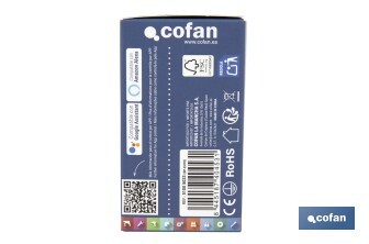 Base de enchufe inteligente con USB y tipo C | Conexión WiFi y Bluetooth | Aplicación: Smart Life o Tuya | Compatible con Alexa y Google | Control remoto, temporizador y protección infantil - Cofan