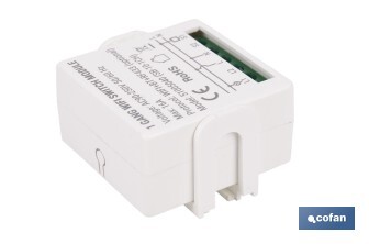 Relé individual WiFi inteligente | Automatiza interruptores o enchufes | Funcionamiento con aplicación Smart Life o Tuya | Compatible con Alexa y Google | 16 A/3520 W | Conectividad WiFi - Cofan