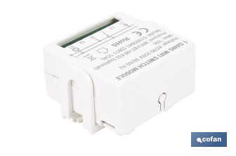 Relé inteligente de 1 interruptor WiFi | Aplicación: Smart Life o Tuya | Conectividad WiFi + Bluetooth | Para luces de hasta 10 A/150 W | Compatible con Alexa y Google - Cofan