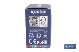 Relé inteligente de 1 interruptor WiFi | Aplicación: Smart Life o Tuya | Conectividad WiFi + Bluetooth | Para luces de hasta 10 A/150 W | Compatible con Alexa y Google - Cofan