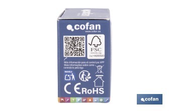 Relé regulador de intensidad individual inteligente | Control de intensidad desde la app | Conectividad WiFi 2.4 GHz | Aplicación Smart Life o Tuya | Para luces led, incandescentes y halógenas | Compatible con Alexa y Google - Cofan