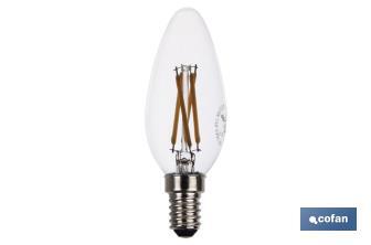 CANDLE LED BULB WITH FILAMENT - Cofan