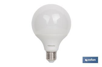 Lampada Globo | Luz Fría 4000 K y 15 W | Rosca E27 - Cofan