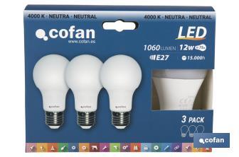 Confezione di 3 lampadine Led Classic  - Cofan