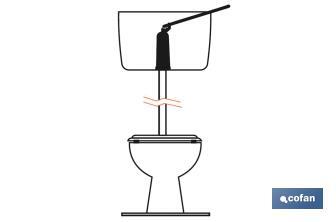 Cofan Flush Toilet Valve for High Level Cistern with Bracket and Lever | Polypropylene | Easy to install - Cofan