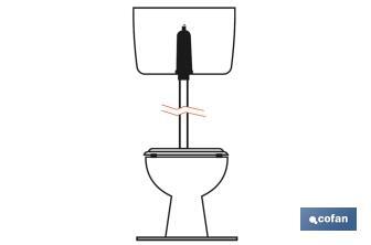 Cofan Flush Valve for High Level Cistern with Base | Polypropylene | Easy to Install | High Quality Flush Valve - Cofan