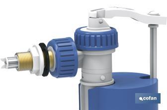 Toilet Fill Valve | Side Entry Fill Valve | Kiev Model | Piston Closure | Manufactured with Plastic Materials - Cofan