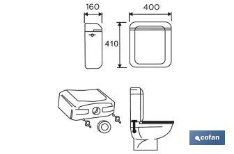 Citerne Basse | Complète | Avec Interruption de Décharge | Modèle Eiras | Fabriquée en ABS - Cofan