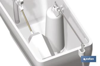 High Level Cistern | Complete Cistern | Zeya Model | Flush Valve Included | ABS - Cofan