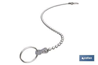 Cofan Chain with Two Rings | To Attach Plug | Stainless Steel - Cofan