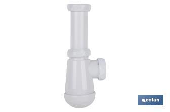 Cofan Bottle Trap | With Ø40mm Outlet | With 1" 1/2 x 70 Fitting | Basin and Bidet Valve | Polypropylene - Cofan