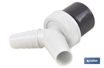 Cofan Connector | Size: Ø40mm | With Inlet for Household Appliances | PVC - Cofan