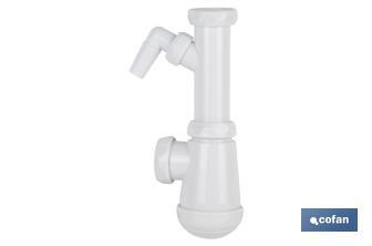 Cofan Bottle Trap | With Ø40mm Outlet | With 1" 1/2 Fitting | Polypropylene | Ø32mm Conical Reduction Gasket - Cofan