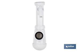 Cofan Bottle Trap | With Ø40mm Outlet | With 1" 1/2 Fitting | Polypropylene | Ø32mm Conical Reduction Gasket - Cofan