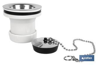 Válvula lavabo-bidé con tapón metálico - Cofan