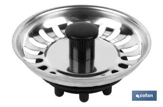 Strainer Plug with Filter | Stainless Steel | Diameter of 80mm - Cofan